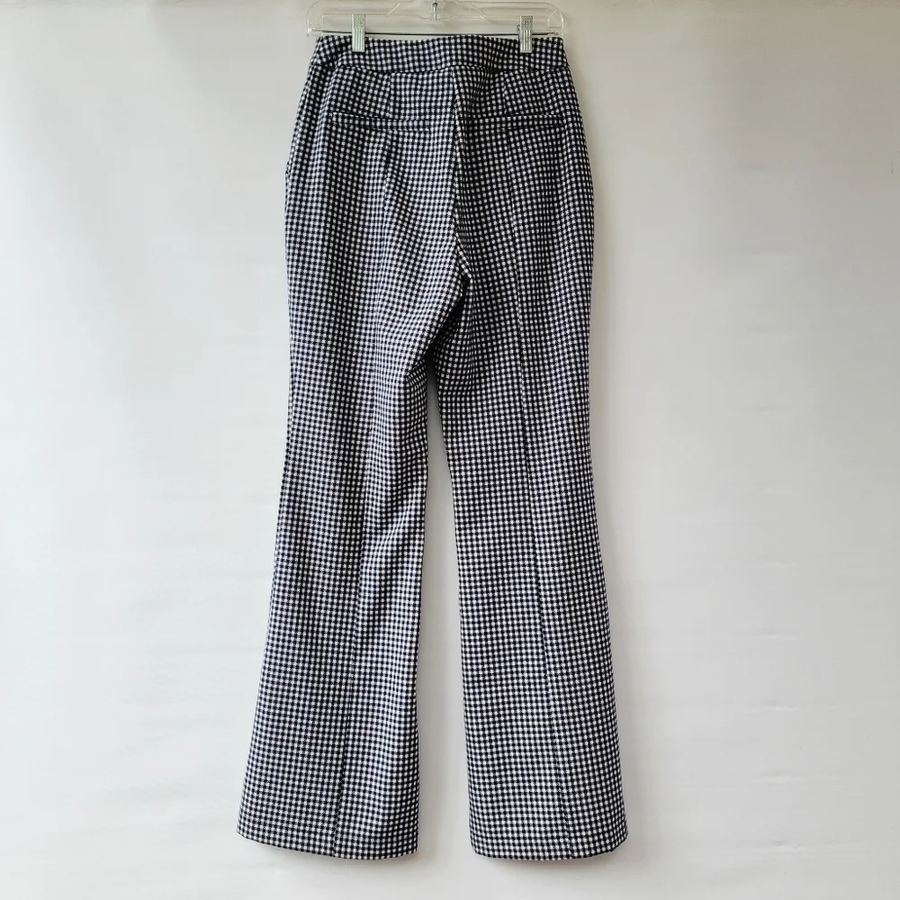 Avec Les Filles Black and White Checkered Flare Pants Size 6 High Waist Neutral - Picture 10 of 14